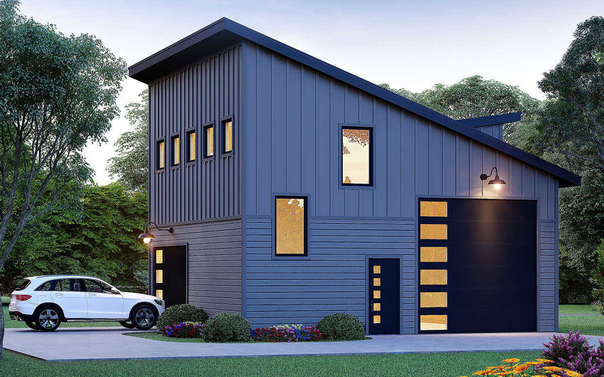Modern 2 Car Garage Plan - 1,359 Square Feet | Floor Plan #940-00964 ...