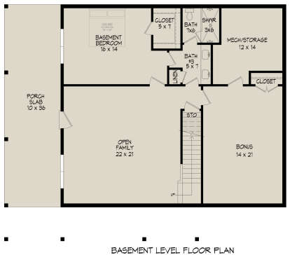 Basement for House Plan #940-00965