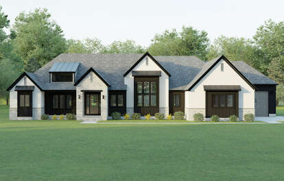 Modern Transitional House Plan #1958-00032 Elevation Photo