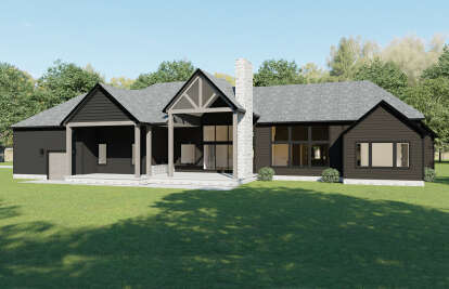 Modern Transitional House Plan #1958-00032 Elevation Photo