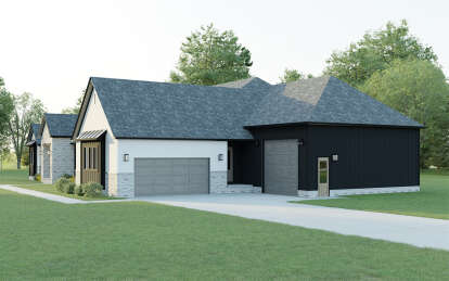 Modern Transitional House Plan #1958-00032 Elevation Photo