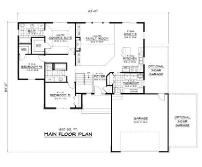Main Floor for House Plan #098-00069