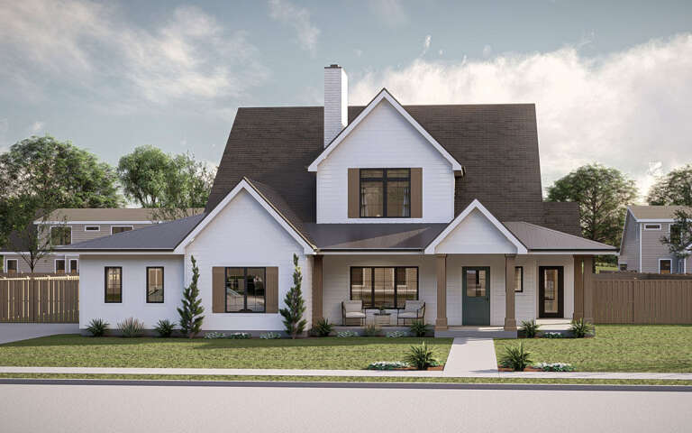 House Plan House Plan #30210 Angled Front Elevation