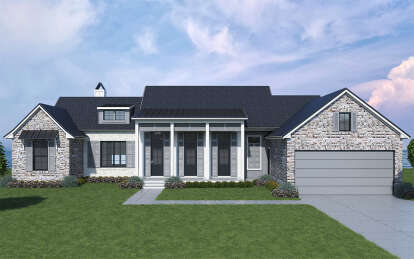 Modern Farmhouse House Plan #2880-00009 Elevation Photo