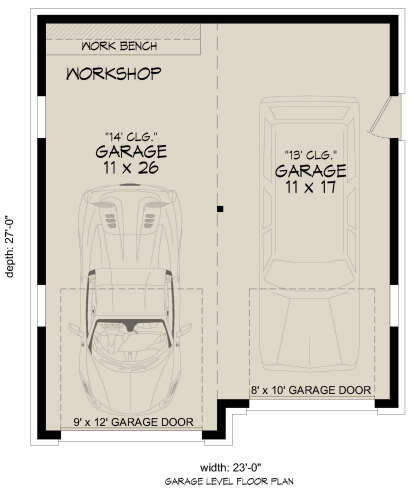 Garage Floor for House Plan #940-00968
