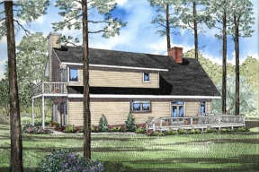 Lake Front House Plan #110-00083 Elevation Photo