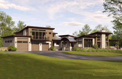 Contemporary House Plan #5631-00243 Elevation Photo