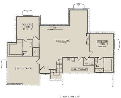Basement for House Plan #5631-00245