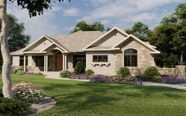 House Plan House Plan #30226 Angled Front Elevation