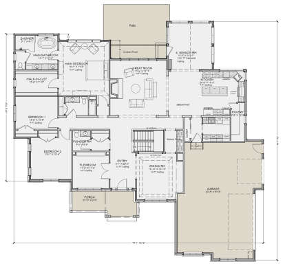 Main Floor  for House Plan #8080-00001