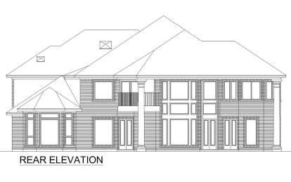 European House Plan #5445-00517 Elevation Photo