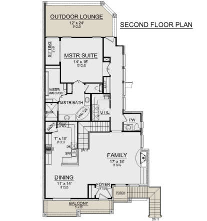 Second Floor for House Plan #5445-00518