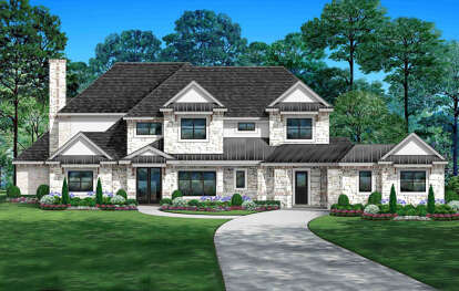 Contemporary House Plan #5445-00519 Elevation Photo