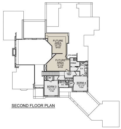Second Floor for House Plan #5445-00519