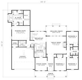 Floorplan 1 for House Plan #110-00084