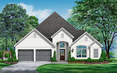 European House Plan #5445-00522 Elevation Photo