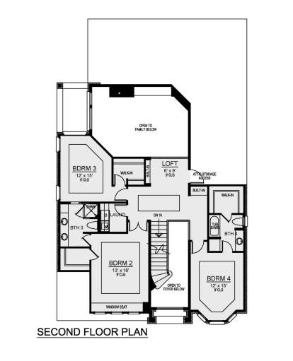 Second Floor for House Plan #5445-00523