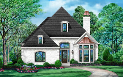 European House Plan #5445-00524 Elevation Photo