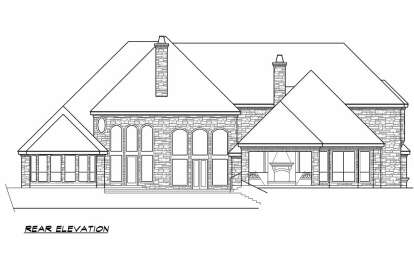 European House Plan #5445-00526 Elevation Photo