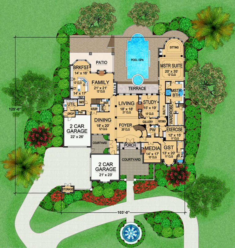 House Plan House Plan #30237 Drawing 1