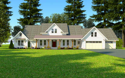 Modern Farmhouse House Plan #5922-00001 Elevation Photo