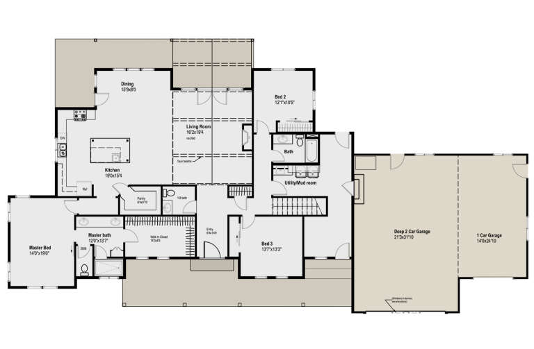 House Plan House Plan #30239 Drawing 1