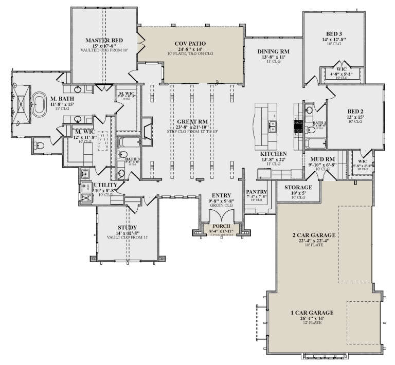 House Plan House Plan #30243 Drawing 1