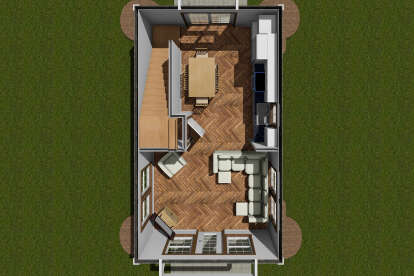 Overhead First Floor for House Plan #4848-00404
