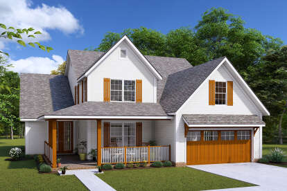 Modern Farmhouse House Plan #4848-00405 Elevation Photo