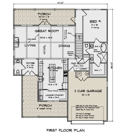 Main Floor  for House Plan #4848-00405