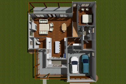 Overhead First Floor for House Plan #4848-00405
