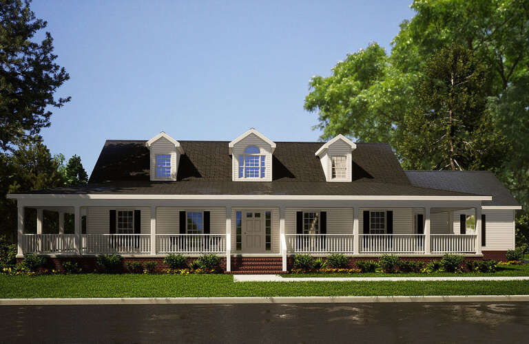 Country House Plan #110-00086 Elevation Photo