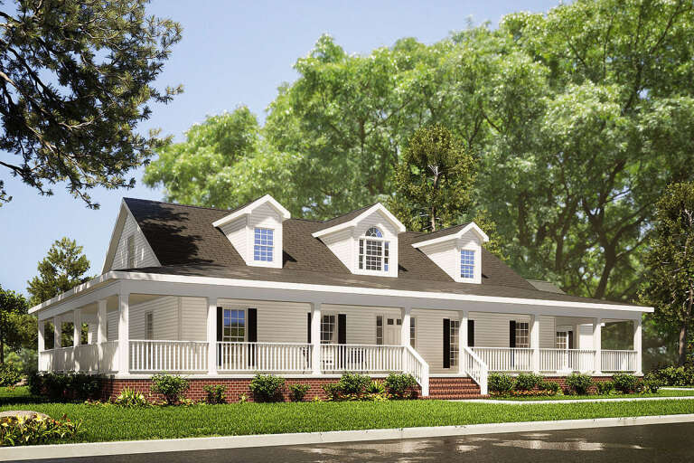 Country House Plan #110-00086 Elevation Photo
