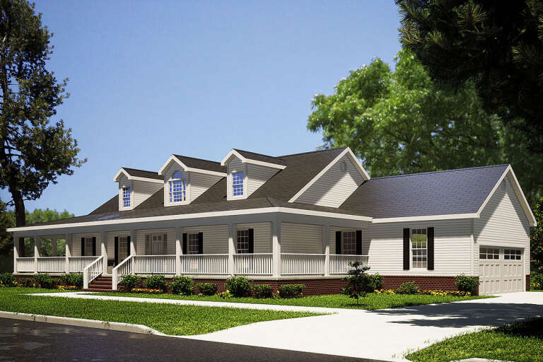 Country House Plan #110-00086 Elevation Photo
