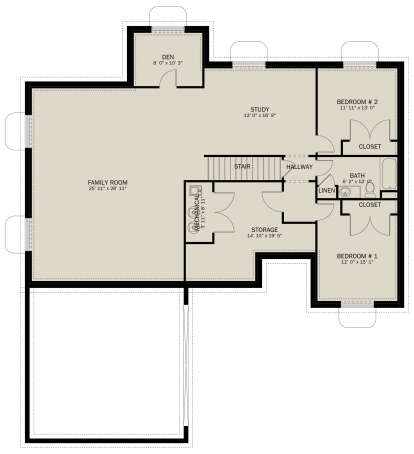 Basement for House Plan #2802-00266