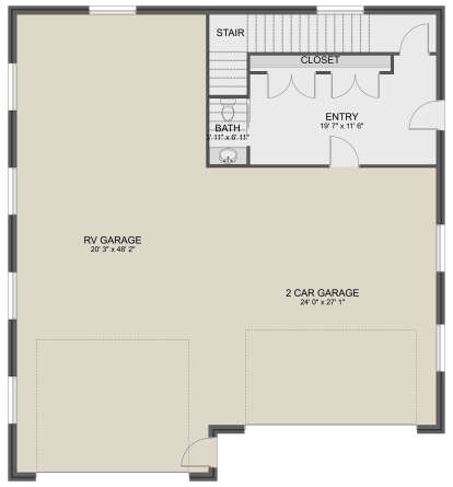 Garage Floor for House Plan #2802-00267