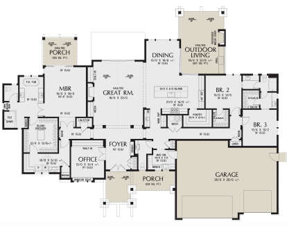 Main Floor for House Plan #2559-01026