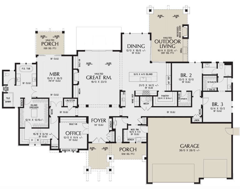 House Plan House Plan #30255 Drawing 1