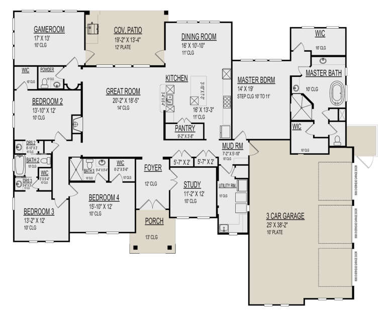 House Plan House Plan #30258 Drawing 1