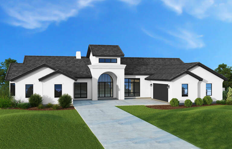House Plan House Plan #30260 Angled Front Elevation