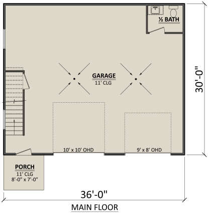 Main Floor for House Plan #1958-00034