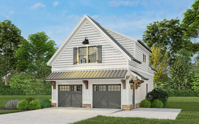 House Plan House Plan #30266 Angled Front Elevation