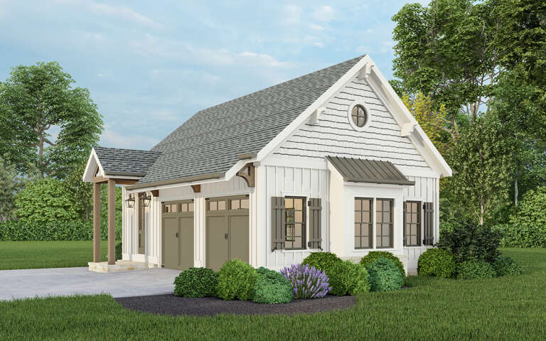House Plan House Plan #30267 Angled Front Elevation