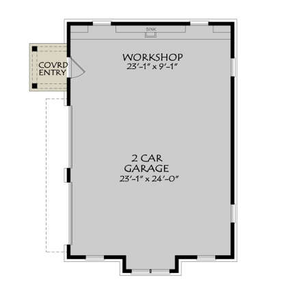 Garage Floor for House Plan #196-00004