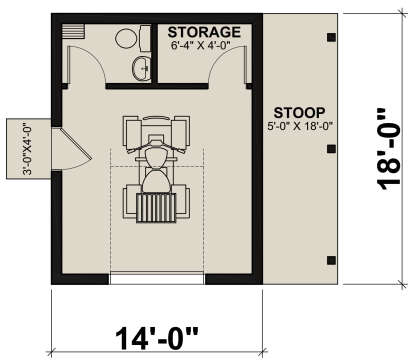 Garage Floor for House Plan #034-01303