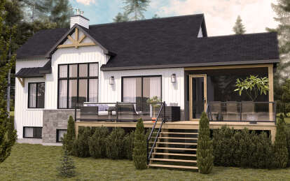 Modern Farmhouse House Plan #034-01306 Elevation Photo