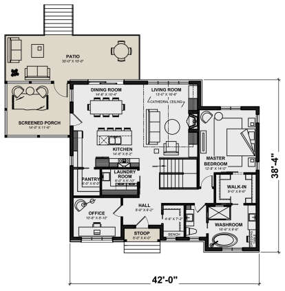 Main Floor  for House Plan #034-01306
