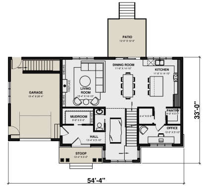 Main Floor  for House Plan #034-01308