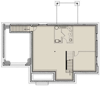 Basement for House Plan #034-01308