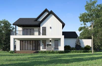 Modern Transitional House Plan #034-01310 Elevation Photo